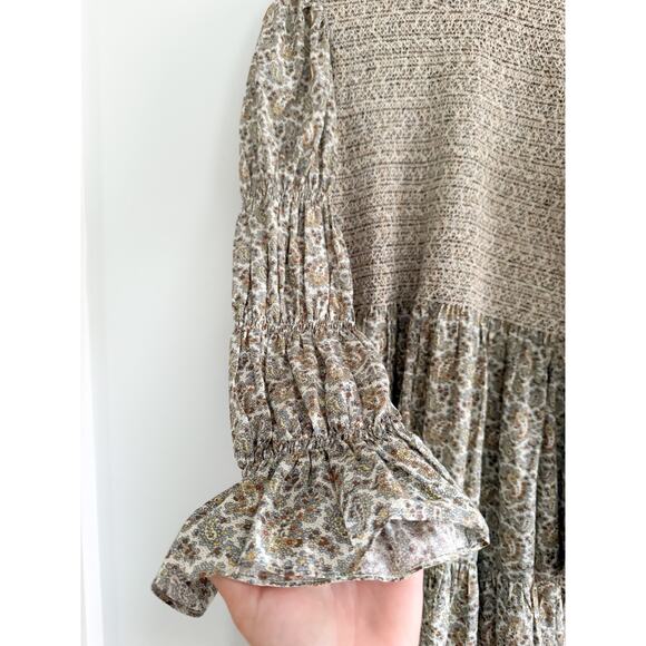 DÔEN | DOEN | Callie Dress / Cream Tisbury Paisley | Sz S - Picture 4 of 10
